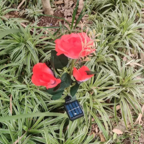2pcs Solar Rose Flower Garden Lights
