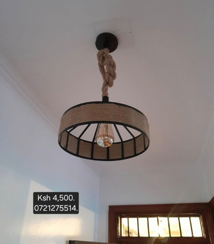 Round Rope Pendant Light