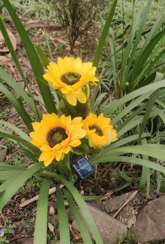 2pcs Solar Sunflower Garden Light