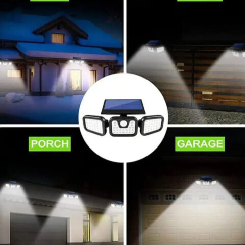 Solar 3-Head Wall light
