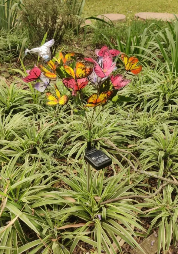 2pcs Solar Butterfly Garden lights