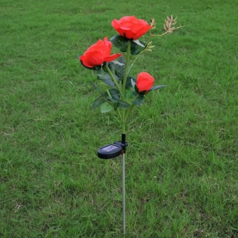2pcs Solar Rose Flower Garden Lights