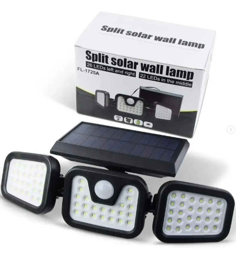 Solar 3-Head Wall light