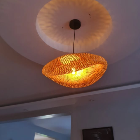 Oval Bamboo Light